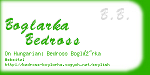 boglarka bedross business card